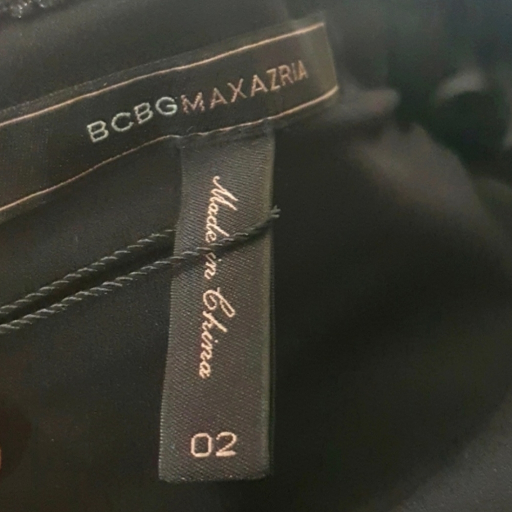 NEW BCBG MAXAZRIA 'NAHARA' Black Leather Look Lace Dress Size 8 approx S… - Picture 11 of 13